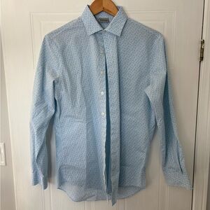 Men's Kenneth Cole Reaction Blue Patterned Button-Up Shirt